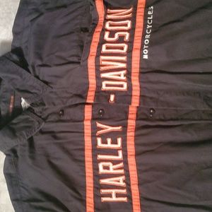 Men's button up Harley dress shirt